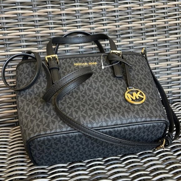 Michael Kors Jet Set Travel XS Carryall Tote Top Zip Tote Black - Picture 6 of 16